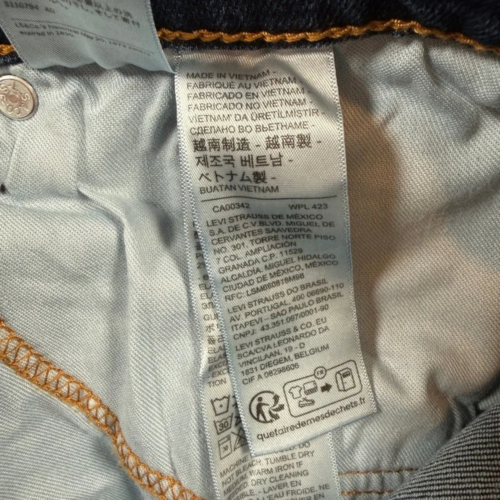 Levis 502 Taper Jeans Mens‎ 36x30 Blue Dark Wash Stretch Denim